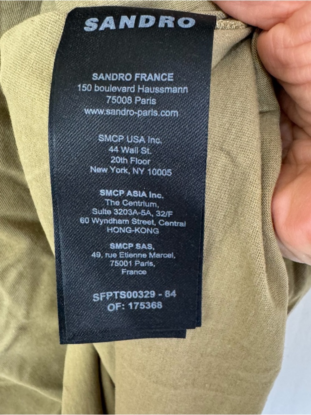 NEW Sandro Olive Green Rhinestone Embellished T-Shirt Size 4 US XL - Picture 8 of 11